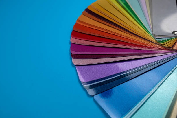 Color sampler for drawing or choosing colors isolated on plain background. Colors. Color samples.