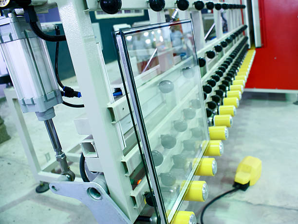 Making a window of the double glass during the manufacturing